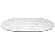 Кухонный стол Sheffilton SHT-TU30-2/140/80 МДФ овальная белый/мрамор премиум светлый 6394013701 1