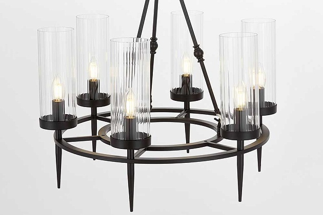 Подвесная люстра Lumina Deco Moratti LDP 8022-6 BK+PR Фото № 3