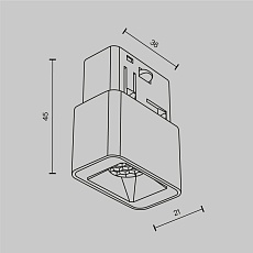 Трековый светодиодный светильник Maytoni Technical Exility Points S TR100-2-2W3K-S-W 1