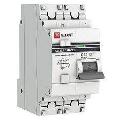 Дифференциальный автомат АД-32 (селективный) 1P+N 40А/100мА EKF PROxima DA32-40-100S-pro