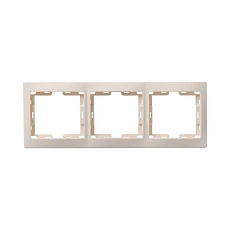 Рамка 3-постовая IEK Kvarta кремовая EMK30-K33-DM