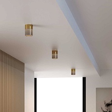 Потолочный светодиодный светильник Elektrostandard Lumen 25047/LED 10W 4000К латунь/дымчатый a064708 1