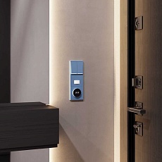 Терморегулятор электронный S70 с индикацией и датчиком, для теплого пола, (деним) Voltum VLS070115 3