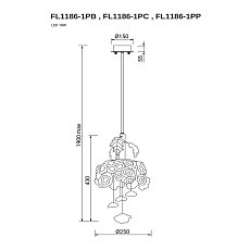 Подвесной светильник Fluorite Pirilampo Clear FL1186-1PC 1
