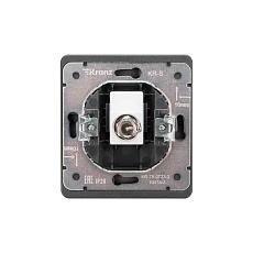 Розетка ROUND TV с/у титан KRANZ KR-78-0723-2 5