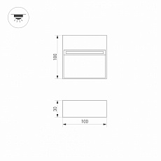 Уличный настенный светодиодный светильник Arlight LGD-Trace-S100x100-4W Warm3000 029960 1