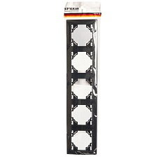 Рамка 5-постовая Stekker Эрна черный PFR00-9005-03 39622 1