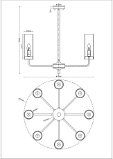 Подвесная люстра Moderli Metric V10021-8P 1