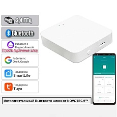 Интеллектуальный Bluetooth-шлюз Tuya Smart Life для умного дома 2,4ГГц Novotech Easy Gate 359457 2