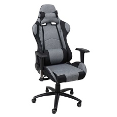 Игровое кресло AksHome Savage серый + черный, ткань 83800
