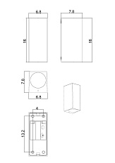 Уличный настенный светильник Arte Lamp Artefact A3404AL-2BK 1