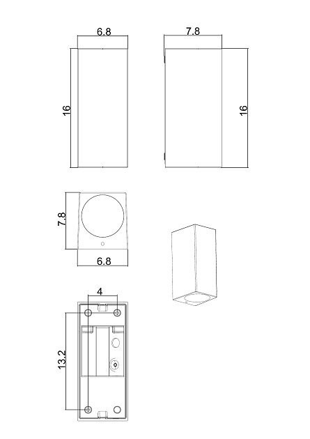 Уличный настенный светильник Arte Lamp Artefact A3404AL-2BK Фото № 2