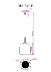Подвесной светодиодный светильник MyFar Charlie MR2133-1PL 1