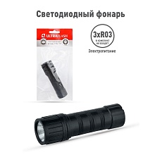 Ручной светодиодный фонарь Ultraflash Т от батареек 100х32 15 лм 7102-TH 11788 2