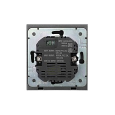 Розетка STRONG USB-A+Type-C 3А с функцией быстрой зарядки графит KRANZ KR-78-0734-6 5