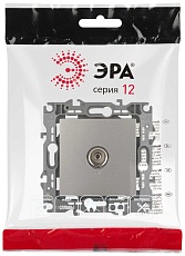 Розетка ЭРА Серия 12 12-3101-16 TV одиночная, титан Б0065717 2