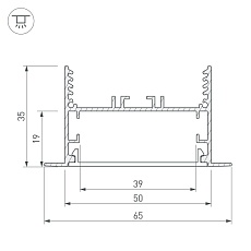 Коннектор угловой Arlight SL-Linia65-F-135 030123 2