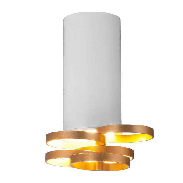 Потолочный светильник Elektrostandard DLN102 GU10 белый/золото a047748 Фото № 1