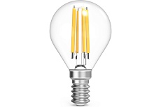Лампа светодиодная филаментная Gauss E14 13W 4100K прозрачная 105801213 4