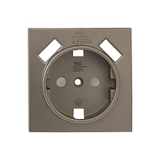 Валенсия лицевая панель розетки 1-местной с/з 16А кашемир с защ. штор. с 2 USB 2,1А EKF PROxima ESR16-L-028-40-2USB