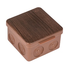 Коробка распаячная КМР-030-035 пылевлагозащищенная без мембранных вводов (80х80х50) тёмное дерево EKF PROxima plc-kmr-030-035-t