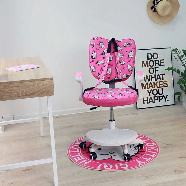 Детское кресло AksHome Catty фуксия с котятами, ткань 84764 изображение 18 Детское кресло AksHome Catty фуксия с котятами, ткань 84764 Фото № 18