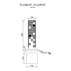 Настольная лампа Fluorite Elegance Chrome FL1148-3T 1