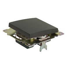 Выключатель одноклавишный Stekker Катрин графит GLS10-7103-06 49410 4