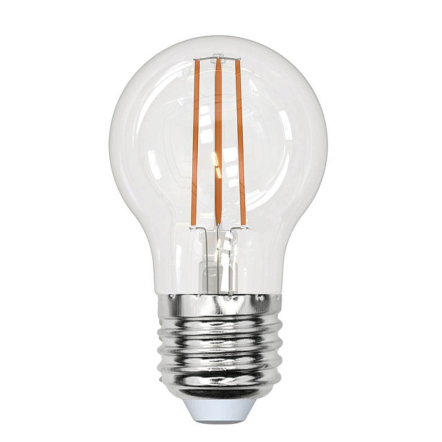 Лампа светодиодная филаментная Uniel E27 13W 3000K прозрачная LED-G45-13W/3000K/E27/CL PLS02WH UL-00005907 фото 