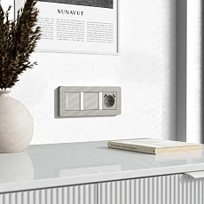 Сенсорный выключатель двухклавишный с подсветкой (дымчатый) W4522014/ a069763 1