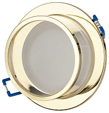 Светильник встраиваемый декоративный ЭРА DK99 GD под лампу MR16 GU5.3 золото Б0058395 2