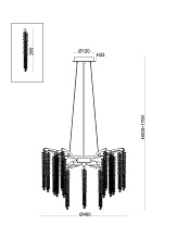 Подвесная люстра Freya Mineral FR1010PL-06G 3
