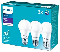 Лампа светодиодная Philips E27 9W 4000K матовая (3 шт) 929002299347 1