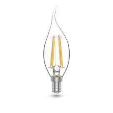 Лампа светодиодная филаментная Gauss E14 4,5W 4100К прозрачная 1041125 3