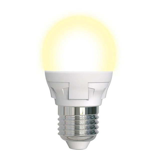 Лампа светодиодная диммируемая Uniel E27 7W 3000K матовая LED-G45 7W/3000K/E27/FR/DIM PLP01WH UL-00004303 фото 