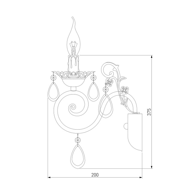 Бра Eurosvet 10009/1 золото с белым Фото № 2