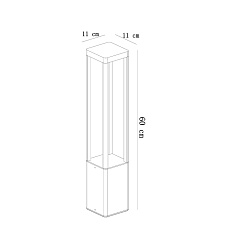 Уличный светодиодный светильник Arte Lamp Pherkad A2726PA-1BK 1