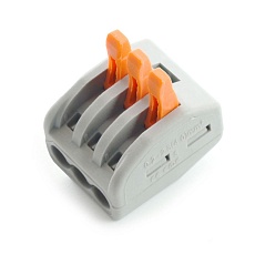 Клемма строительно-монтажная 3-проводная Stekker, LD222-413 32397 2