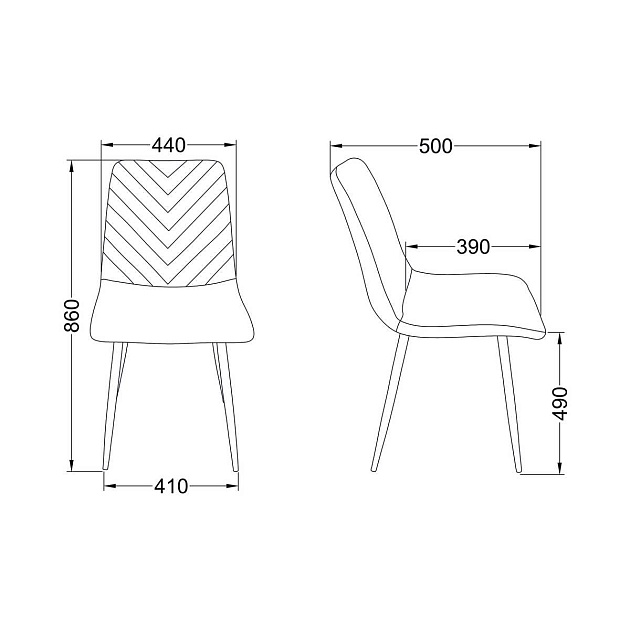 Кухонный стул AksHome Violin бежевый, велюр 79719 Фото № 2
