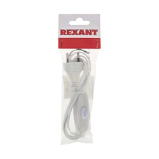 Шнур сетевой 1.8М с выключателем без розетки белый REXANT 06-3251 1