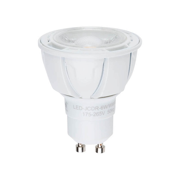 Лампа светодиодная диммируемая Uniel GU10 6W 4000K матовая LED-JCDR 6W/NW/GU10/FR/DIM PLP01WH UL-00003988 изображение 1 Лампа светодиодная диммируемая Uniel GU10 6W 4000K матовая LED-JCDR 6W/NW/GU10/FR/DIM PLP01WH UL-00003988 Фото № 1