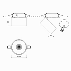 Встраиваемый светодиодный спот DesignLed GW-8001S-15-BL-NW 004897 1