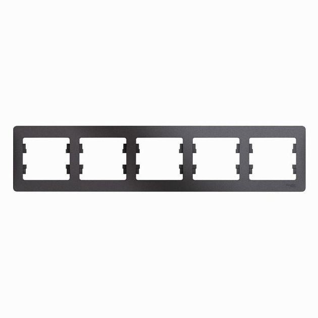 Рамка 5-постовая Systeme Electric Glossa графит GSL001305 Фото № 1