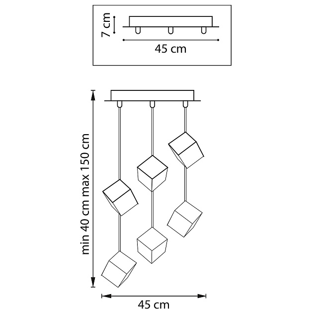 Подвесная люстра Lightstar Qubica 805569 изображение 7 Подвесная люстра Lightstar Qubica 805569 Фото № 7