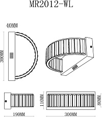 Настенный светодиодный светильник MyFar Irina MR2012-WL 1