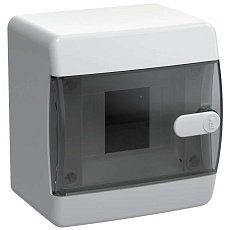 UNION Compact Корпус пластиковый ЩРН-П-4 IP41 черная прозрачная дверь IEK UIC-KP12-N-04-41-K01