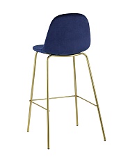 Барный стул Stool Group Валенсия велюр синий золотые ножки BC-91003B blue HLR-64 3