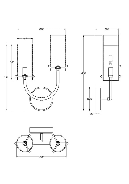 Бра Maytoni Arco MOD223WL-02BS1 изображение 9 Бра Maytoni Arco MOD223WL-02BS1 Фото № 9