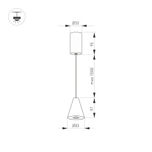 Подвесной светодиодный светильник Arlight SP-Elementa-Cone-R83-9W Warm3000 032772 1
