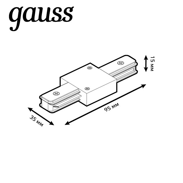 Коннектор прямой Gauss TR106 Фото № 4